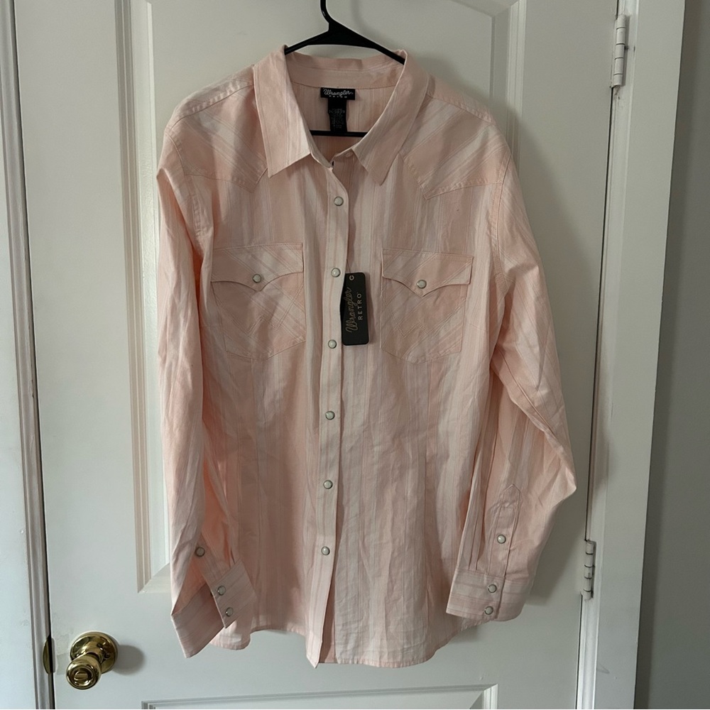 Plus size Boot Barn Wrangler Retro western button up top 3X